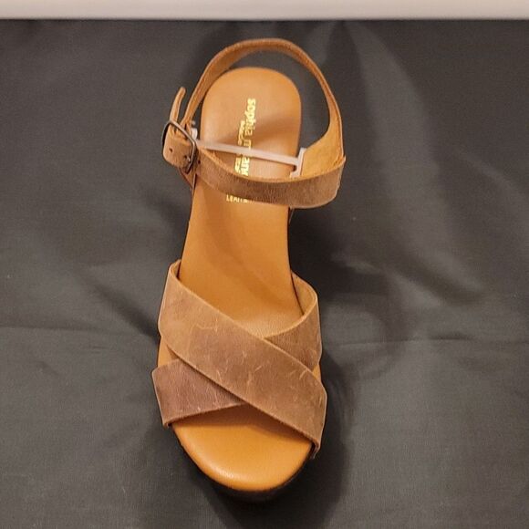 BRAND NEW SOPHIA MILANO GENUINE DISTRESS LEATHER ESPADRILLE SANDAL - Picture 14 of 14